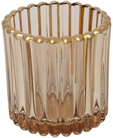 Countryfield portacandele marrone decorazione 7x7x7,5cm luce d'atmosfera