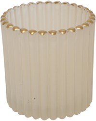 Countryfield portacandele decorazione Roffe L crema 8,5x8,5x9cm