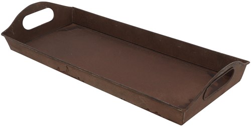 Countryfield vassoio decorazione ruggine 38x16cm piatto metallo