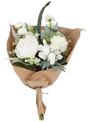 Countryfield bouquet fiori artificiali Monique bianco decorazione 42x20x20cm