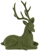 Countryfield cervo giocattolo floccato verde decorativo 20x10x24cm
