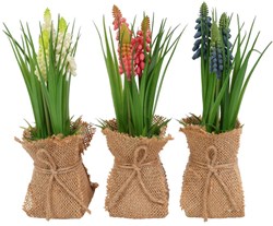 Countryfield fiore artificiale giocattolo Muscari in vaso decorativo 20cm