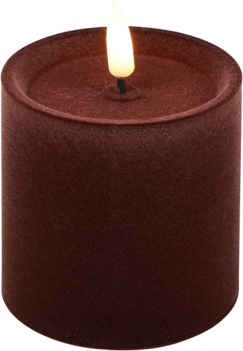 Cilgro candela LED cilindrica viola 7,5x7,5x7,5cm - illuminazione d'atmosfera