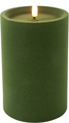 Cilgro candela a LED decorativa verde 10x10x15cm - illuminazione d'atmosfera