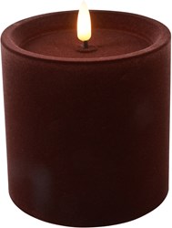 Cilgro candela LED cilindrica viola 10x10x10cm decorazione velluto