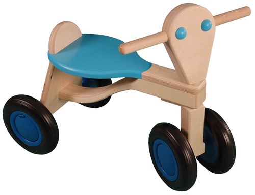 Van Dijk Toys bicicletta bilanciata in legno di betulla - Azzurro chiaro