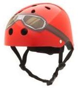 Coconuts casco bici bambino rosso con occhiali - casco sicuro regolabile Coconuts rode fietshelm met bril