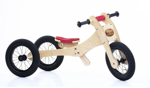 Trybike accessori per bici senza pedali - coprisella rosso per bici in legno