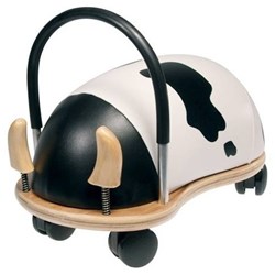 Wheelybug cavalcabile mucca grande - giocattolo cavalcabile bambini bianco nero