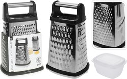 Excellent Houseware grattugia quadrata in acciaio inox con contenitore cucina