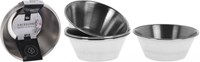 Excellent Houseware porta bustina tè acciaio inox set 4 pezzi - argento - 6 cm