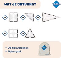 Coblo giocattoli piastrelle magnetiche Trasparenti 20 pezzi-2