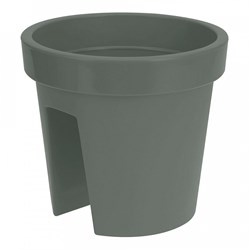 Fioriera da balcone plastica verde rotonda 28 cm - vaso fiori balcone esterno