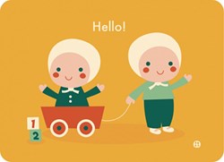 Bora Shop biglietto nascita Hello baby-twins cartolina gemelli