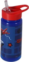 Borraccia Spiderman blu 500ml con cannuccia - bottiglia d'acqua plastica-3