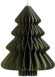 Albero carta verde 15cm decorazione tavola Natale