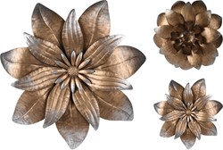 Decorazione da parete fiore bronzo 35 cm decorazione parete plastica oro