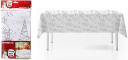 Tovaglia di Natale da colorare - tovaglia da colorare poliestere 240x135cm bianca