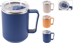 Koopman bicchiere termico acciaio inox 420ML grigio - tazza resistente