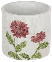 HBX natural living vaso per piante plastica rosso rotondo Ø12,3xH11,3cm decorazione