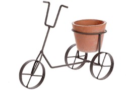 HBX natural living vaso da fiori bicicletta decorazione per giardino e balcone 30x13,5x24cm