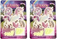 Adesivi glow in the dark unicorno 24 pezzi - Set adesivi unicorno