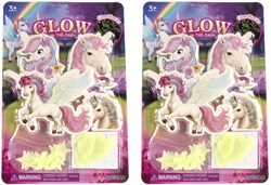 Adesivi glow in the dark unicorno 24 pezzi - Set adesivi unicorno
