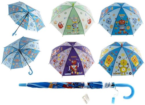 Paraplu Robot 65cm 4 assorti