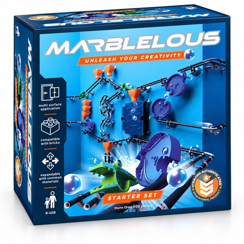 Marblelous pista per biglie XL set iniziale 500 pezzi compatibile LEGO STEM
