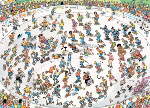 Jumbo puzzle Jan van Haasteren skate bowl 1000 pezzi rompicapo-2