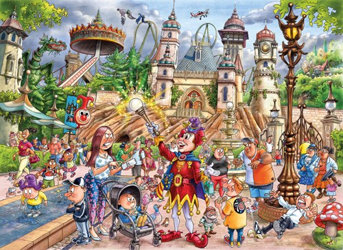 Jumbo puzzle 1000 pezzi Wasgij Mystery Efteling cartone fantasia-2