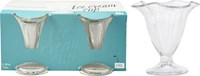 Bicchiere coppa gelato trasparente set 2 pezzi 150ml bicchieri dessert