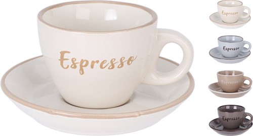 HH - Koopman tazza e piattino set da espresso in ceramica