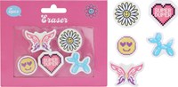 Gomme butterfly set 5 pezzi - gomme colorate per bambini