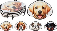 Set sottobicchieri cane cartone giocattolo 4 pezzi con supporto
