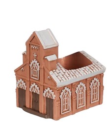 Kerk bloempot 10,3x8,7xH.11,4cm roze