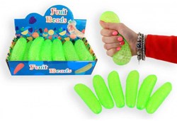 Palla antistress cetriolo giocattolo Fruit Beads 14cm anti-stress verde