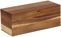 Daily Home scatola da tè legno 6 scomparti marrone con coperchio a cerniera