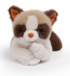 One Love peluche gatto - morbido caramello marrone e crema
