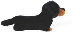 One Love peluche bassotto Pumpkin nero marrone - cane di peluche morbido