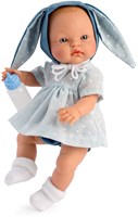 Bambola Asi bambola morbida 36cm vestito grigio con orecchie da coniglio giocattolo