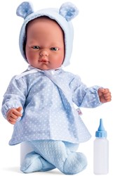 Bambola Asi bambola neonato 30cm blu con orecchie carine - bambola giocattolo