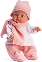 Bambola Asi Alex 36cm bambola neonato - abiti invernali rosa - bambola giocattolo