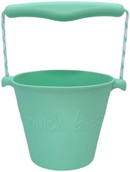 Scrunch secchiello giocattolo verde pieghevole resistente spiaggia
