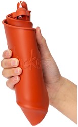 Scrunch secchiello giocattolo arancione pieghevole resistente spiaggia