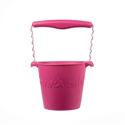 Scrunch secchiello giocattolo rosso pieghevole silicone spiaggia bambini