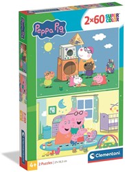 Clementoni puzzle Peppa Pig 2x60 pezzi - puzzle per bambini Peppa Pig
