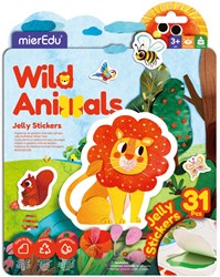 Mieredu set adesivi animali selvatici - giocattolo creativo jelly stickers