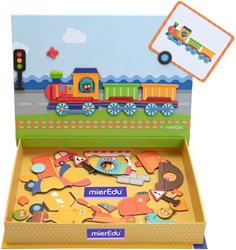 Mieredu libro magnetico veicoli - giocattolo educativo per bambini