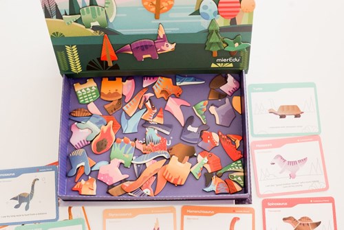 Mieredu libro magnetico mondo dinosauri giocattolo educativo carta FSC-2